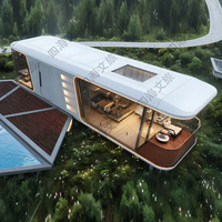 Maison conteneur modulaire préfabriquée de luxe, détachable et ancrée, en acier galvanisé léger, design moderne, revêtement de sol SPC