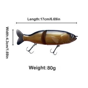 Señuelo de Superficie de Primera Calidad: Minnow Realista de 17cm y 80g para Pescar Lubina <span class=keywords><strong>Gigante</strong></span>, <span class=keywords><strong>Lucio</strong></span> y Muskie - Product Image 3