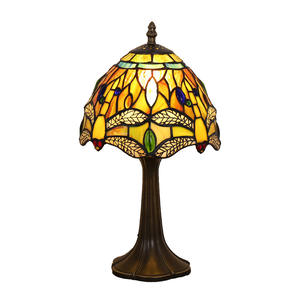 <b>Rustic</b> Countryside Colored Glass Dragonfly <b>Table</b> Lamps Creative Artistic <b>Bedside</b> <b>Tables</b> for Bedrooms and Offices - Product Image 1
