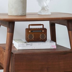 <span class=keywords><strong>BT21</strong></span> Nieuwe Retro Draadloze Speakers Draagbare TF-kaart Subwoofer Buiten Bluetooth Speaker Houtnerf Stereo Surround Sound - Product Image 5