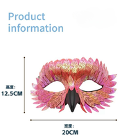 Halloween Exquis Oiseau Bec Masque Boule De Maquillage Carnaval Demi Visage Hibou Plume Visage Masque Pour Les Yeux Des Femmes