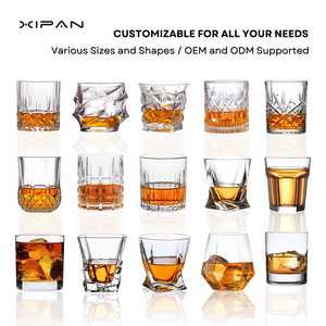 Verres à whisky transparents de 200 ml en gros d'usine, gobelets à whisky personnalisés avec logo, base texturée pour bars, distilleries, cadeaux d'entreprise - Product Image 4