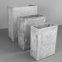 Moule à pot de fleurs en plastique de différentes dimensions, moule à jardinière en béton
