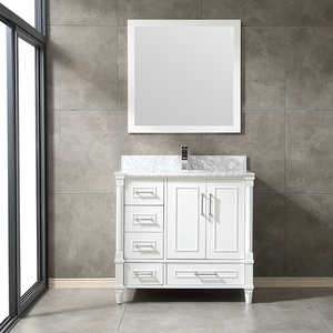 Meuble-lavabo de salle de bain haut de gamme de 36 pouces avec vasque en céramique et caractéristiques résistantes à l'eau - Product Image 5