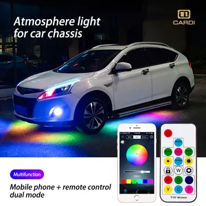 Otomobil atmosfer lamba dekorasyon neon araba şasi ışıkları otomatik rgb underglow işık kiti