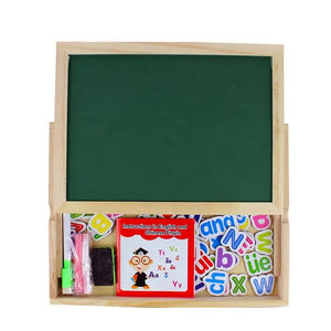 Puzzle magnétique en bois double face polyvalent - Tableau de dessin portable pour enfants pour l'apprentissage des phonétiques et de l'écriture - Product Image 3