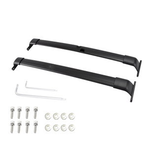 Barre de toit en alliage d'aluminium noir pour voiture, support de toit pour kayak, vélo, bateau, rangement 2 4x4 tout-terrain, slim, auto, pêche - Product Image 2