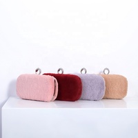 Sac de soirée Zeyu pour femme en fausse fourrure avec anneau en strass et chaîne, sac à bandoulière pour mariage et rendez-vous, sac en fausse fourrure ODM/OEM