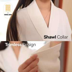 100% कपास होटल वाफ़ल स्नान रोबे नरम सांस लेने योग्य त्वरित-शुष्क क्लासिक शैली स्पा बाथ्रोब को अवशोषित करता है - Product Image 6