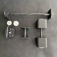Ensemble d'haltères/kettlebells/barres d'haltères réglables en acier/fer à repasser carré détachable 3 en 1, réglage rapide pour une utilisation à domicile