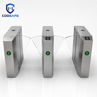 Barrière de portail avec lecteur d'empreintes digitales et de cartes RFID, mécanisme de contrôle d'accès de sécurité, tourniquet à ailettes