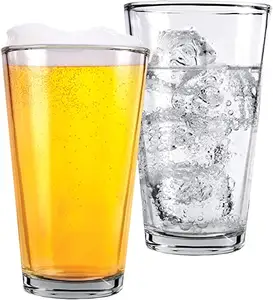 Günstige benutzer definierte Logo 300ml 400ml 500ml verschiedene Größe klare Trinkglas Biergläser