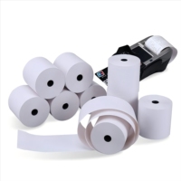 Rollos de papel térmico blanco Térmico 55gsm 3 1/8X230 Rollo de recibos Sin BPA 50mm Impresora de Banco de oficina Hasta papel térmico