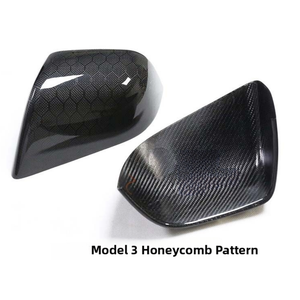 Guscio per specchietto retrovisore in fibra di carbonio di alta qualità e adesivo per copertura specchietto retrovisore, adatto per Tesla Model 3, stile adesivo. - Product Image 4