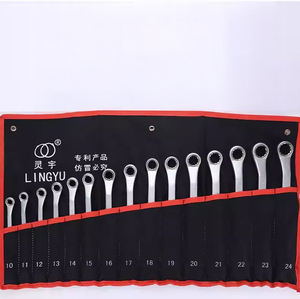 Conjunto de Chaves de Catraca de Ação Rápida Pequenas com Curva de 10mm-24mm Fabricante de Chaves de Boca com Catraca - Product Image 1