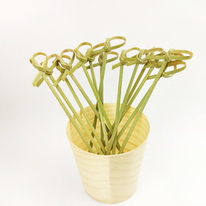 Flat hoa tre tự nhiên Knot xiên Gậy cho nhà hàng phân hủy sinh học thanh trang trí Cocktail Knot Picks cho thực phẩm món tráng miệng - Product Image 3