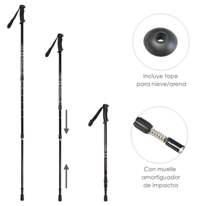 Bastone da passeggio estensibile 0,65-1,35 metri Nero - Product Image 3