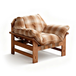 Canapé simple Longstar Lawson, <span class=keywords><strong>fauteuil</strong></span> d'appoint confortable à carreaux, style moderne, <span class=keywords><strong>fauteuil</strong></span> <span class=keywords><strong>de</strong></span> salon pour salon et chambre à coucher - Product Image 4