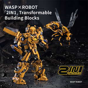 <span class=keywords><strong>Robot</strong></span> insecte WASP 2 en 1 transformable, briques <span class=keywords><strong>à</strong></span> assembler, ornements de collection, ensemble de blocs de construction <span class=keywords><strong>pour</strong></span> enfants et adultes - Product Image 2