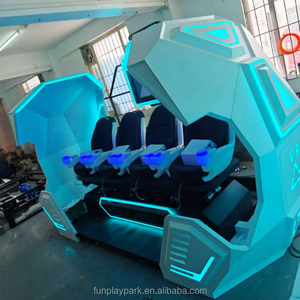 Zhengzhou 4 places <span class=keywords><strong>VR</strong></span> simulateur chaise équipement de parc d'attractions intérieur <span class=keywords><strong>360</strong></span> sièges d'hélicoptère bonbons vente jeux d'arcade fibre de verre - Product Image 1
