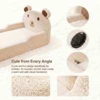 Cama de Espuma para Niños con Forma de Oso, Moderna, Personalizable, Linda, para Dormir en el Suelo, para Jardín de Infancia y Guardería