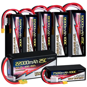 VANT FPV-Batterie für Drohne 6S lipo-Batterie 22,2 V5200/6000/6500/7500/8000/10000/12000mAh100C für 7-8 Zoll 400-450 mm 8/10 Zoll XclassFPV