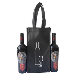 Bolsa de Vino Reutilizable de Tela No Tejida PP con Logotipo Personalizado del Fabricante Directo, Bolsa para Botella de Vino con Asa para Tienda - Product Image 4