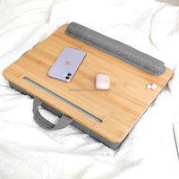 Offre Spéciale bambou table d'ordinateur portable bureau pour Ipad téléphone avec coussin Mesa Para Portatil bambou en bois ordinateur portable support de support
