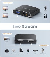 Carte de capture vidéo Oright USB3.0 avec microphone 4K 2K en alliage d'aluminium pour PS4 Jeu Audio Vidéo Streaming en direct