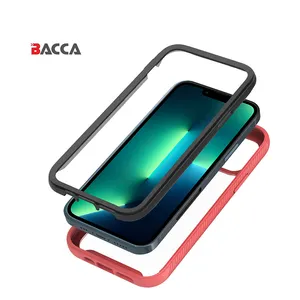 3-in-1 Frame TPU with finger ring buckle for IPhone 15 14 Pro ProMax Plain Mobile Phone Case