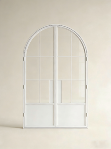 <span class=keywords><strong>Puerta</strong></span> de Acero con Marco Blanco Mate de Alta Calidad, <span class=keywords><strong>Puerta</strong></span> Arqueada de Metal Galvanizado con Vidrio, Servicio OEM, <span class=keywords><strong>Puerta</strong></span> de Vidrio para Armario/Sala de Estar - Product Image 6