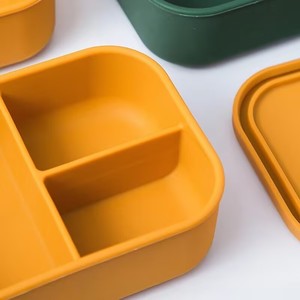 Eco Friendly 1160ml Silicone <b>Lunch</b> <b>Box</b> with 4 Compartments BPA Free Microwave Safe Container - Product Image 6
