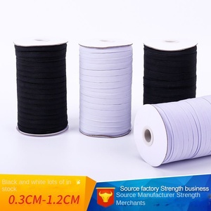 Fábrica Atacado Branco Herringbone Estilo Racing <span class=keywords><strong>Belt</strong></span> 1cm Flat <span class=keywords><strong>Elastic</strong></span> High <span class=keywords><strong>Elastic</strong></span> <span class=keywords><strong>Rubber</strong></span> Band para Vestuário Acessórios - Product Image 3