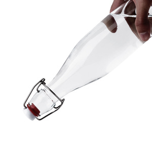 La bouteille <span class=keywords><strong>à</strong></span> couvercle rabattable en verre transparent <span class=keywords><strong>de</strong></span> haute qualité assure la fraîcheur hermétique <span class=keywords><strong>de</strong></span> vos marchandises - Product Image 6