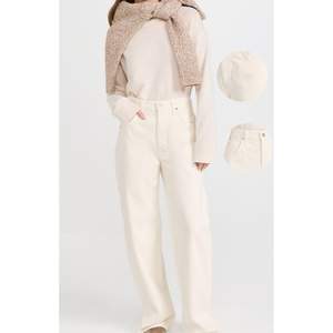 Elegant Fashion <b>Women</b> Wideleg Cream <b>Jeans</b> High Rise Loose Fit Eco-Friendly Denim Pant Plating Street Style Size 26-40 OSCA - Product Image 4