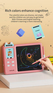 Nouveaux jouets pour enfants 2026, tablette électronique à écran LCD <span class=keywords><strong>magique</strong></span>, tablettes d'écriture pour enfants, tablettes éducatives pour enfants, cartes flash parlantes <span class=keywords><strong>2</strong></span> en 1 - Product Image 3