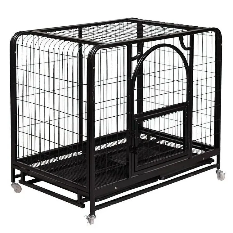 L'usine fournit directement des cages de chien en fer durables en gros à vendre