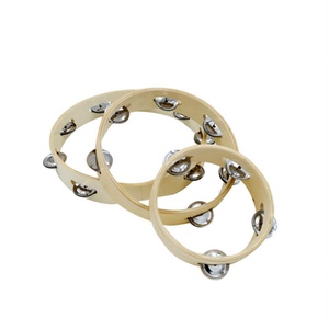 Hot Selling 8 Inch Single-Row Wooden Tambourine Orff Percussion <b>Instrument</b> Headless <b>Musical</b> Hand Drum <b>Musical</b> Toy - Product Image 2