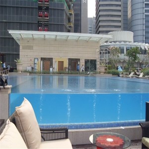 Hoja de piscina de acrílico grueso transparente de alta calidad Panel de vidrio acrílico para exteriores para piscinas Precio - Product Image 2