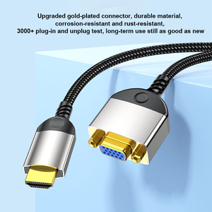 Adaptateur <span class=keywords><strong>coaxial</strong></span> <span class=keywords><strong>VGA</strong></span> plaqué or en gros, gaine en PVC, <span class=keywords><strong>convertisseur</strong></span> mâle-mâle pour home cinéma, lecteur DVD, PC, ordinateur portable, moniteur - Product Image 3