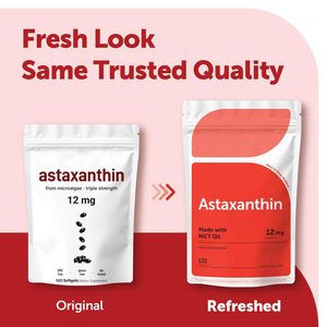 120 gélules d'astaxanthine premium à l'huile MCT, compléments alimentaires en gélules d'astaxanthine pour la santé des yeux, des articulations et de la peau. - Product Image 2