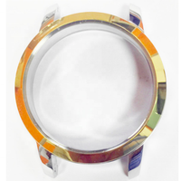 Boîtier de montre-bracelet en acier inoxydable 316L argenté et doré de 42mm pour saphir chronographe automatique ETA VALJOUX 7750