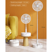 Ventilateur télescopique pliable Rechargeable, télécommande en hauteur réglable, P20E