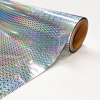 Rouleau de film holographique transparent en PET lavable de 18 microns pour le marquage à chaud sur tissus