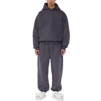 Survêtements avec logo gratuit personnalisés Ensemble sweat à capuche en éponge française Survêtements surdimensionnés en coton polaire épais pour hommes