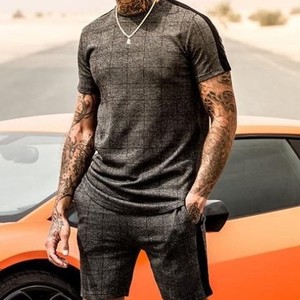 ชุดเสื้อและกางเกงขาสั้นผ้าฝ้ายสำหรับผู้ชาย,ชุดกีฬาสำหรับผู้ชายชุดวิ่งแบบสั่งตัดสำหรับฤดูร้อน - Product Image 2