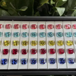 花式批发价格实验室创建松散宝石粉色/黄色/紫色/深蓝色热液合成红宝石蓝宝石石