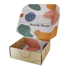 E-flauto corrugato scatola postale di spedizione di cartone per scarpe di abbigliamento cosmetici regali biscotti lavaggio del corpo a mano Shampoo-scatole di carta