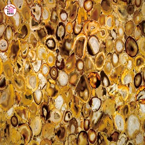 حجر عقيق الفاخرة الذهب الأصفر العقيق الجزع ديكور كونترتوب حجر عقيق - Product Image 6