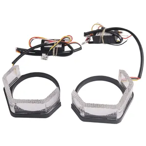 2.5 pollici 3 pollici colore bianco i8v occhi d'angelo led anello faro copri copricapo accessori luce auto